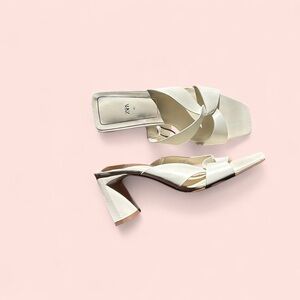 Zara Women's Cream Strappy Heels